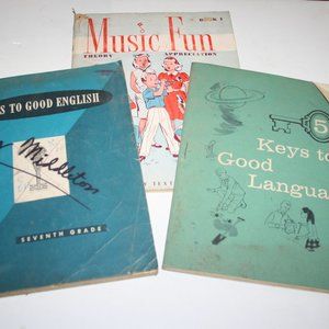 Vintage school books from 1950's (bd)